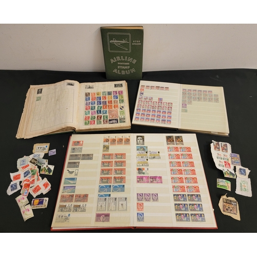 285 - SELECTION OF BRITISH AND WORLD STAMPS
contained in four albums, together with a selection of loose s... 