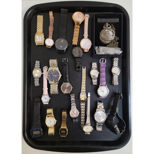 SELECTION OF LADIES AND GENTLEMEN'S WRISTWATCHES
including Pierre Lannier, Timberland, Fossil, Sekonda, Christin Lars, Casio, Cluse, Seiko, Limit, Lorus, etc., together with a boxed Keller & Weber pocket watch (22)