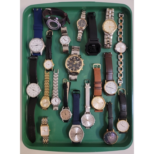 SELECTION OF LADIES AND GENTLEMEN'S WRISTWATCHES
including Fossil, Citizen, Seiko, Timex, Citizen, Casio, Ted Baker, Accurist, Swatch, Ravel, Rosefield, (20)