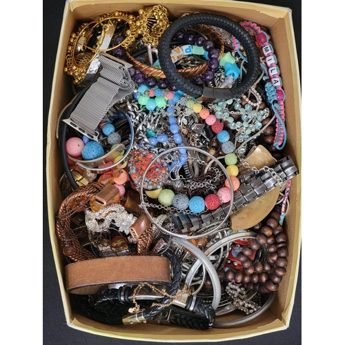SELECTION OF COSTUME JEWELLERY
including bracelets, bangles, necklaces, pendants, etc., 1 box