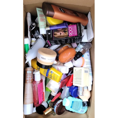 ONE BOX OF COSMETIC AND TOILETRY ITEMS
including L'Oreal, Clinique, Clarins, NYX, and Lancome