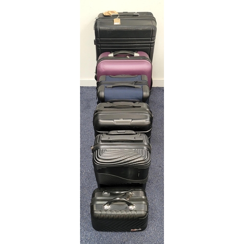 SELECTION OF SIX SUITCASES 
including ITP International, Tumi, Von Haus, etc.
Note: all cases and bags are empty