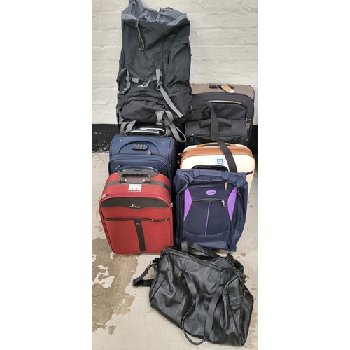 SELECTION OF EIGHT SUITCASES, ONE RUCKSACK AND A HOLDALL
including Mimi, Studio, Power Action, Estil, and IT Luggage
Note: all cases and bags are empty