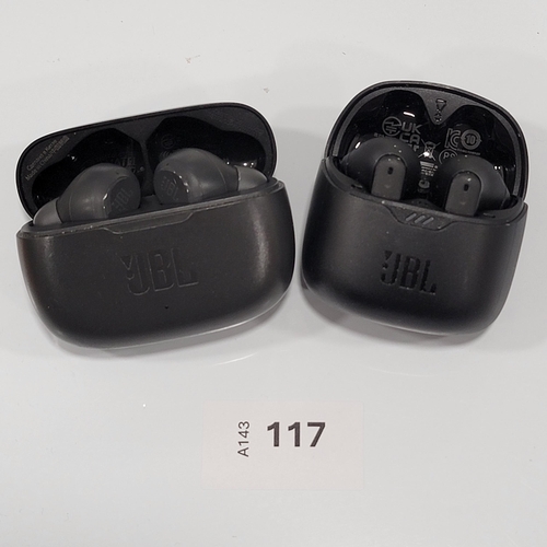 TWO PAIRS OF JBL EARBUDS
in charging cases