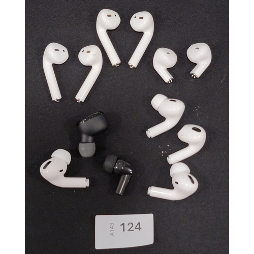 SELECTION OF LOOSE EARBUDS
including Apple, Tozo (12)