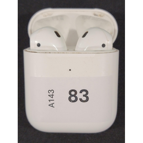 PAIR OF APPLE AIRPODS 2ND GENERATION 
in Wireless charging case
Note: earbud model numbers not visible as too worn