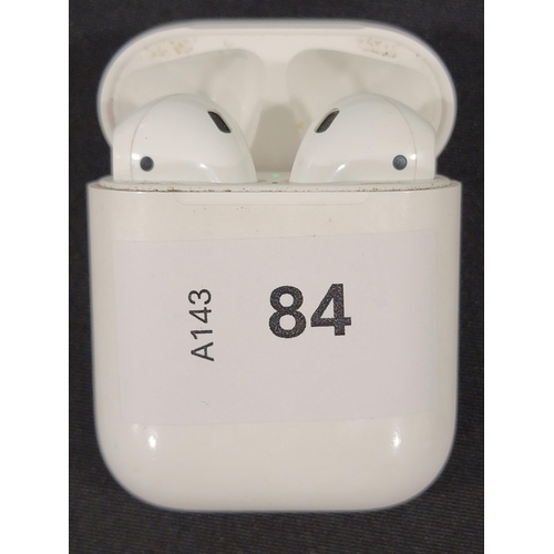 APPLE AIRPODs 2ND GENERATION
in Lightning charging case
Note: earbud model number not visible as too worn