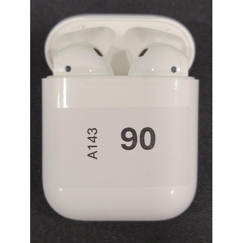 PAIR OF APPLE AIRPODS 2ND GENERATION
in Lightning charging case
Note: earbud model numbers not visible as too worn
