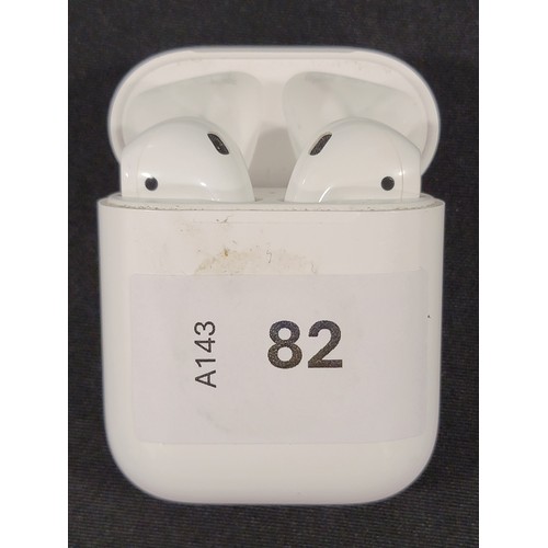 PAIR OF APPLE AIRPODS 2ND GENERATION
in Lightning charging case
Note: sticky marks on the front