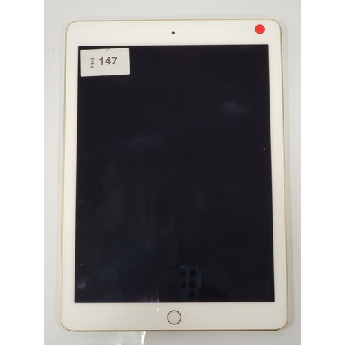 APPLE IPAD PRO 9.7 INCH - A1674 - WIFI & CELLULAR 
serial number DMPSTIWCGXQ0; IMEI 355450074574805. Apple account locked. 
Note: It is the buyer's responsibility to make all necessary checks prior to bidding to establish if the device is blacklisted/ blocked/ reported lost. Any checks made by Mulberry Bank Auctions will be detailed in the description. Please Note - No refunds will be given if a unit is sold and is subsequently discovered to be blacklisted or blocked etc.
