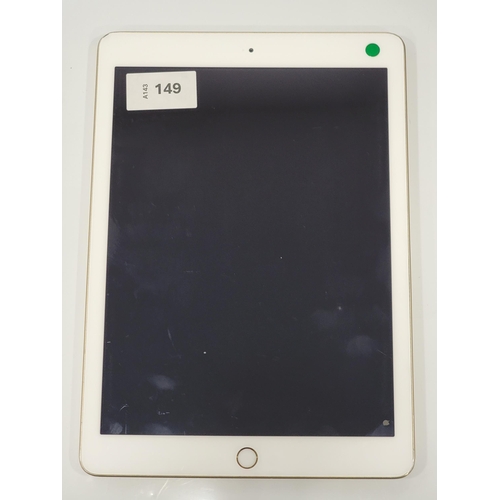 APPLE IPAD 5TH GENERATION - A1822 - WIFI 
serial number F9FTD69XHP9X. Apple account locked. 
Note: It is the buyer's responsibility to make all necessary checks prior to bidding to establish if the device is blacklisted/ blocked/ reported lost. Any checks made by Mulberry Bank Auctions will be detailed in the description. Please Note - No refunds will be given if a unit is sold and is subsequently discovered to be blacklisted or blocked etc.