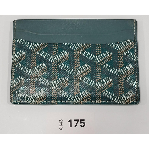 175 - GOYARD SAINT SULPICE GREEN CARD HOLDER