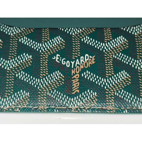 175 - GOYARD SAINT SULPICE GREEN CARD HOLDER