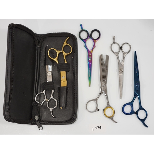 SIX PAIRS OF HAIRDRESSING SCISSORS
including YAHARI, Salonservices and VP
Note: You must be over 18 years of age to bid on this lot.