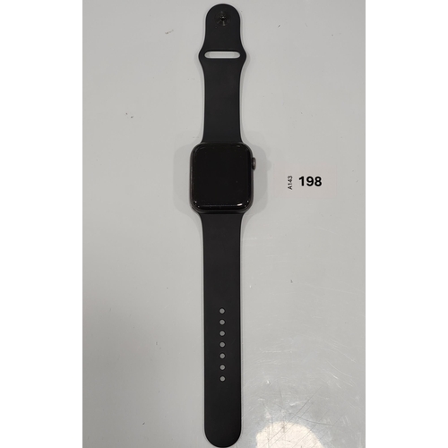 APPLE WATCH SERIES 6 
44mm case; model A2376; S/N 44HDRHPRQ1YC; Apple Account Locked. 
Note: It is the buyer's responsibility to make all necessary checks prior to bidding to establish if the device is blacklisted/ blocked/ reported lost. Any checks made by Mulberry Bank Auctions will be detailed in the description. Please Note - No refunds will be given if a unit is sold and is subsequently discovered to be blacklisted or blocked etc.
