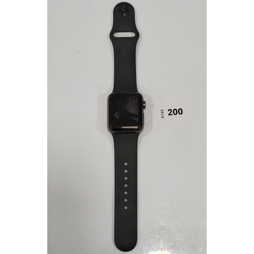 APPLE WATCH SERIES 3 
38mm case; model A1858; S/NGJCD341DJ5X0; Apple Account Locked
Note: It is the buyer's responsibility to make all necessary checks prior to bidding to establish if the device is blacklisted/ blocked/ reported lost. Any checks made by Mulberry Bank Auctions will be detailed in the description. Please Note - No refunds will be given if a unit is sold and is subsequently discovered to be blacklisted or blocked etc.