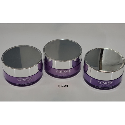 THREE NEW CLINIQUE CLENSING BALMS
comprising three Clinique 'take the day off' cleansing balms (125ml each)
Note: Whilst they all appear to be full/new they are not in protective plastic so cannot guarantee they have not been used