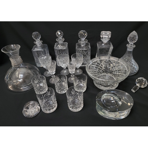 155 - LARGE SELECTION OF GLASSWARE
including two Edinburgh crystal decanters,  seven whisky tumblers, a fr... 