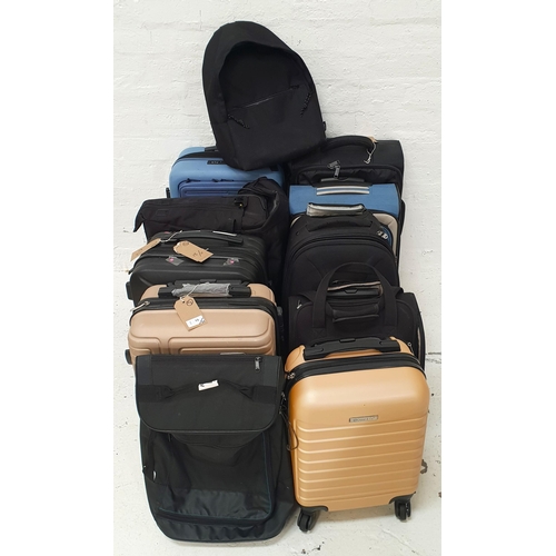 SELECTION OF TEN SUITCASES AND ONE RUCKSACK
including IT Luggage, Vega, Revelation and Constellation
Note: Suitcases and bags are empty