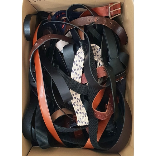 ONE BOX OF LADIES AND GENTS BELTS