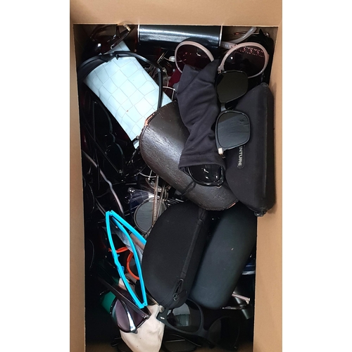 ONE BOX OF SUNGLASSES AND GLASSES
branded and unbranded
Note: some sunglasses may contain prescription lenses