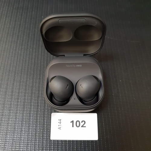 PAIR OF SAMSUNG EARBUDS
in charging case, model SM-R510