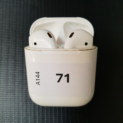 71 - PAIR OF APPLE AIRPODS 2ND GENERATION
in Lightning charging case