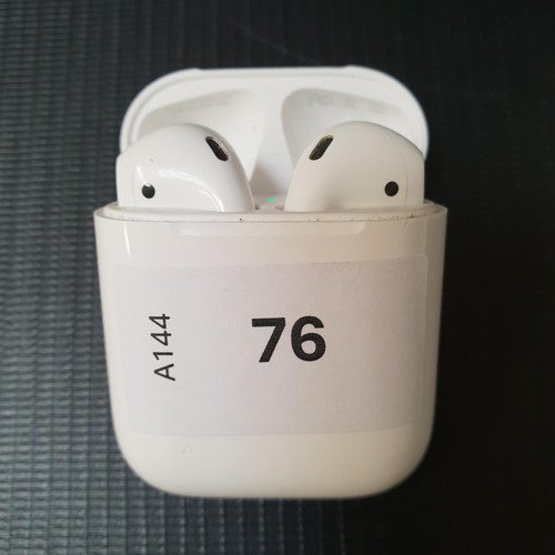 76 - PAIR OF APPLE AIRPODS 2ND GENERATION
in Lightning charging case