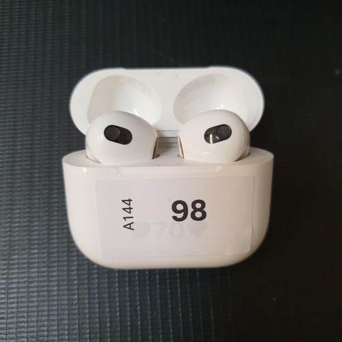 PAIR OF APPLE AIRPODS 3RD GENERATION
in lightning charging case
With personalisation '70' between two hearts