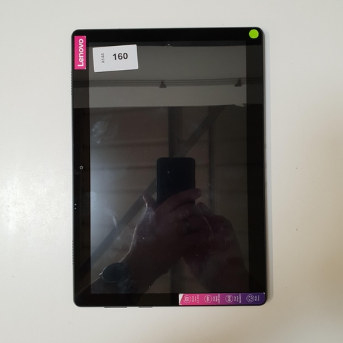LENOVO M10 HD TABLET
Model: TB-X505L. IMEI 866723047592886. S/N - HA1027QD (81). Google Account Locked.  
Note: It is the buyer's responsibility to make all necessary checks prior to bidding to establish if the device is blacklisted/ blocked/ reported lost. Any checks made by Mulberry Bank Auctions will be detailed in the description. Please Note - No refunds will be given if a unit is sold and is subsequently discovered to be blacklisted or blocked etc.
