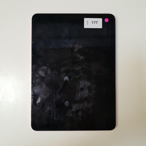 APPLE IPAD AIR 4TH GENERATION - A2316 - WIFI 
serial number GG7DM6E0Q16W. Apple account locked. Crack to screen
Note: It is the buyer's responsibility to make all necessary checks prior to bidding to establish if the device is blacklisted/ blocked/ reported lost. Any checks made by Mulberry Bank Auctions will be detailed in the description. Please Note - No refunds will be given if a unit is sold and is subsequently discovered to be blacklisted or blocked etc.