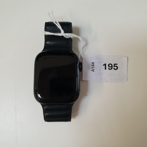 195 - APPLE WATCH SERIES 7
41mm case; model A2473; S/N RL6DKM6WP2; NOT Apple Account Locked;
Note: It is t... 