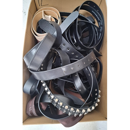 12 - ONE BOX OF LADIES AND GENTS BELTS