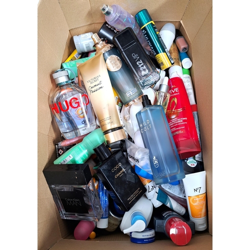 20 - ONE BOX OF TOILETRIES AND COSMETICS 
including Assaf, Imperial Valley, Carolina Herrera, Calvin Klei... 