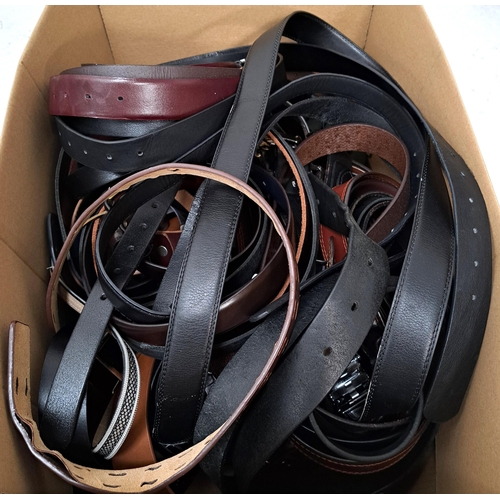 3 - ONE BOX OF LADIES AND GENTS BELTS