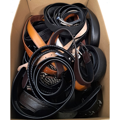 4 - ONE BOX OF LADIES AND GENTS BELTS