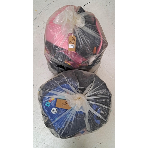 43 - TWO BAGS OF BAGS 
including handbags, rucksacks, make up bags ,branded and unbranded