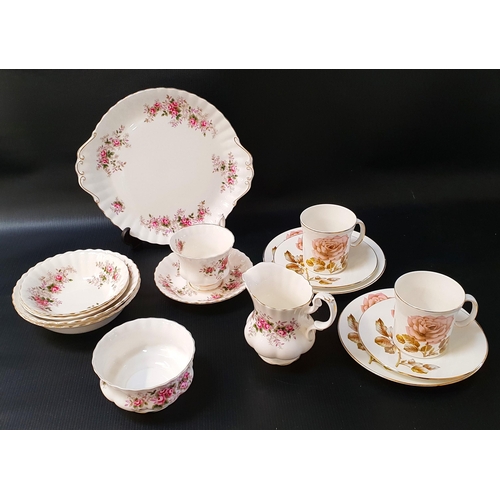 159 - ROYAL ALBERT LAVENDER ROSE PART TEA SET
comprising tea cup, two saucers, side plate, sandwich plate,... 