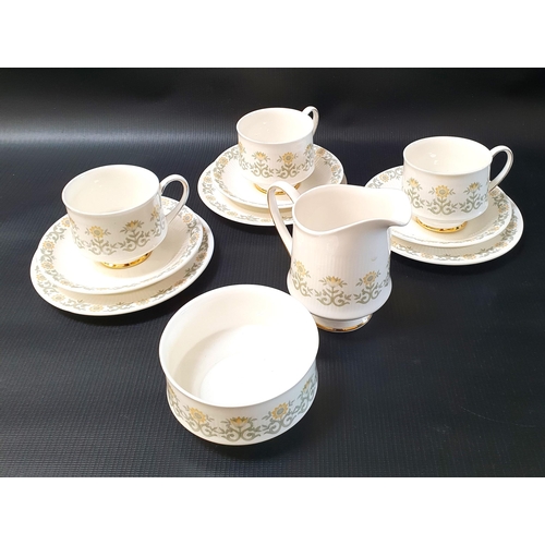 165 - PARAGON FIONA PATTERN PART TEA SET
comprising six cups, nine saucers, eight side plates, milk jug an... 