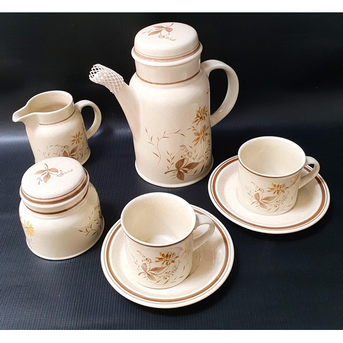 171 - ROYAL DOULTON LAMBETH WARE POTTERY COFFEE SET
comprising coffee pot, eight cups and saucers, milk ju... 