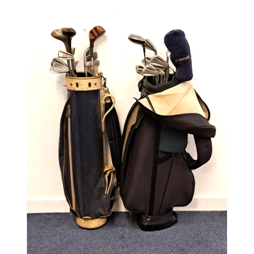 340 - SET OF GOLF CLUBS
comprising 3 and 5 drivers, 3, 4, 5, 6, 7, and 8 irons, sand and pitching wedge an... 