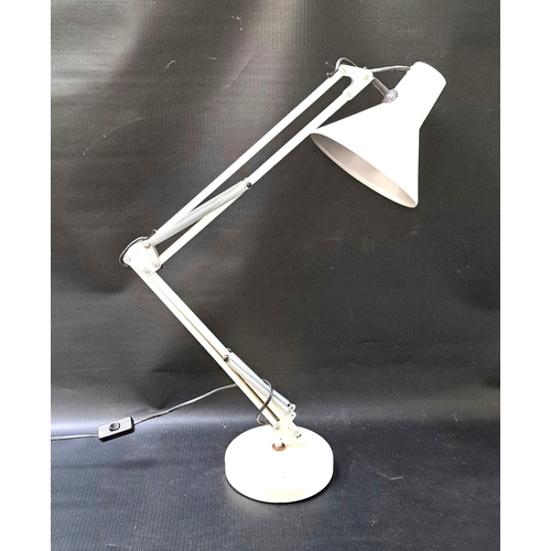 296 - VINTAGE WHITE ANGLEPOISE LAMP 
with weighted base and removable arm