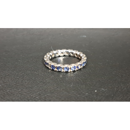 104 - SAPPHIRE ETERNITY RING
in nine carat white gold, ring size N and approximately 3.3 grams