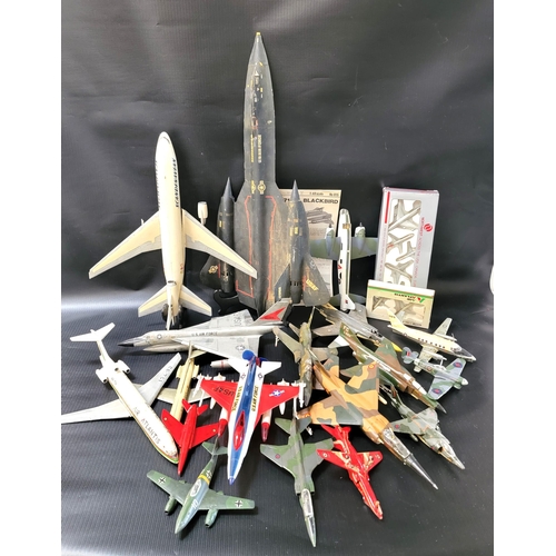 361 - QUANTITY OF MADE MODEL AIRPLANES AND DIE CAST AIRPLANES
including SR-7 Blackbird, red arrow, boxed d... 