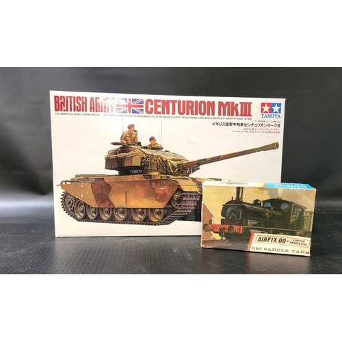 371 - TWO BOXED MODEL KITS
Tamiya 1/35 Vintage Motorize British Army Centurion MKIII Medium Tank MT130, an... 