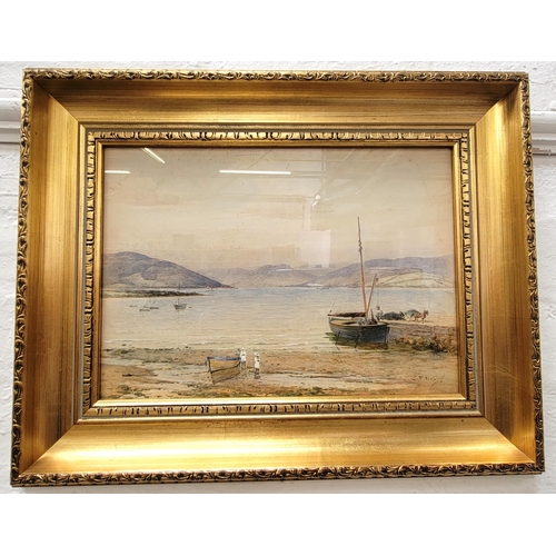 432 - SCOTTISH SCHOOL
Morning - Loch Striven, watercolour, indistinctly signed (starts L. McN), titled and... 