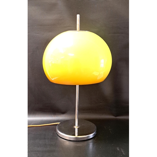 494 - SHEERLITE RETRO TABLE LAMP
with a circular chrome base and column, and an acrylic green dome shade, ... 