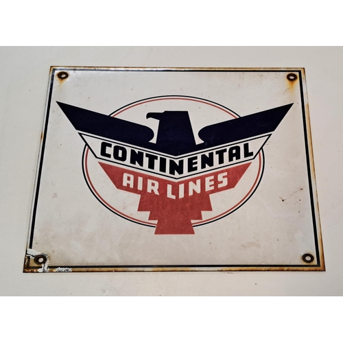 307 - CONTINENTAL AIRLINES VINTAGE ENAMEL SIGN
25.5cm x 25.5cm