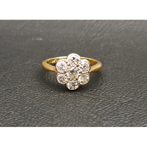 88 - PRETTY DIAMOND CLUSTER RING
the seven round cut diamonds totalling approximately 0.75cts, on eightee... 