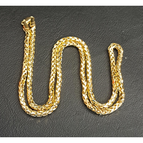 89 - NINE CARAT GOLD SQUARE HERRINGBONE NECKCHAIN
50cm long and approximately 9.2 grams